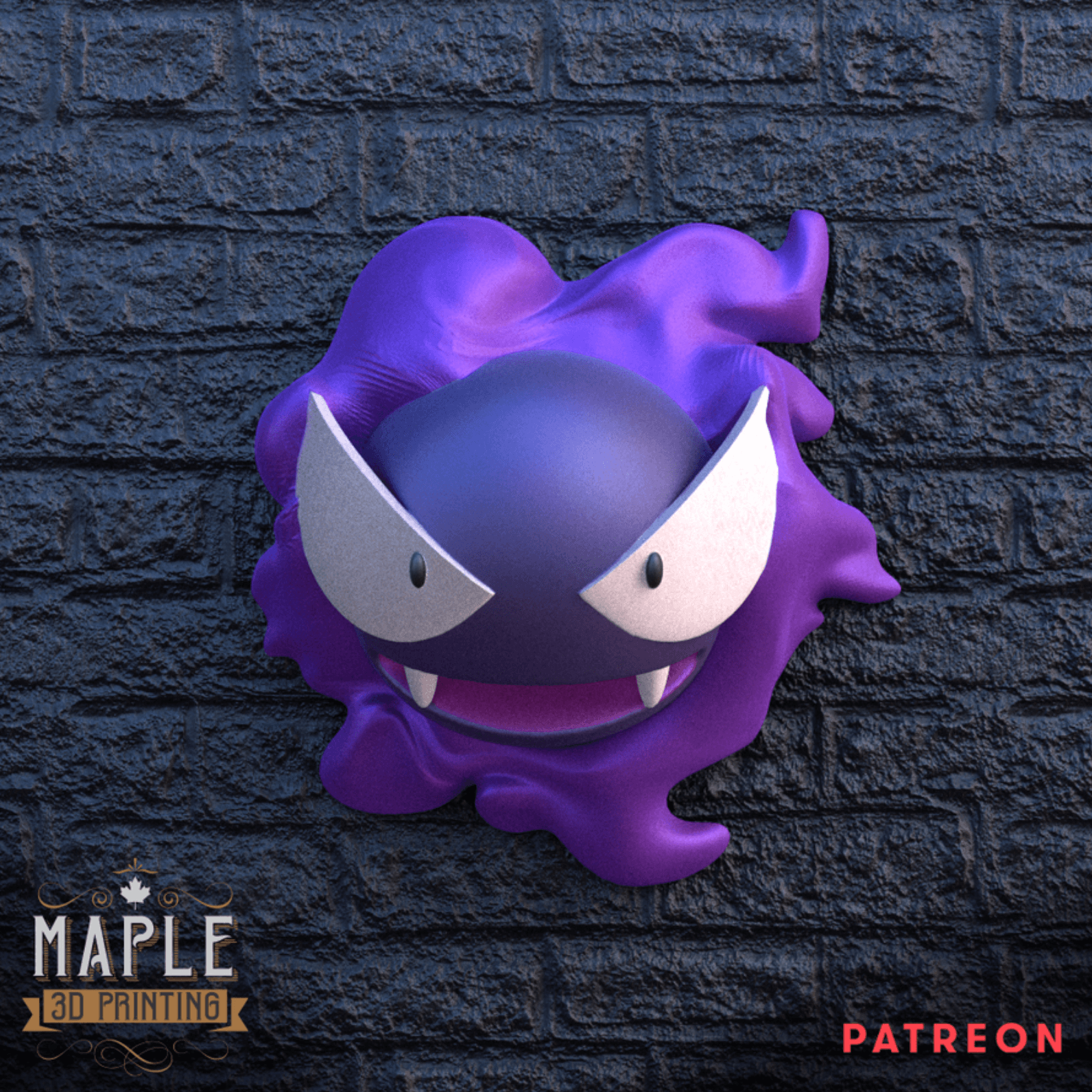 Wall Mounted Gastly 3d model