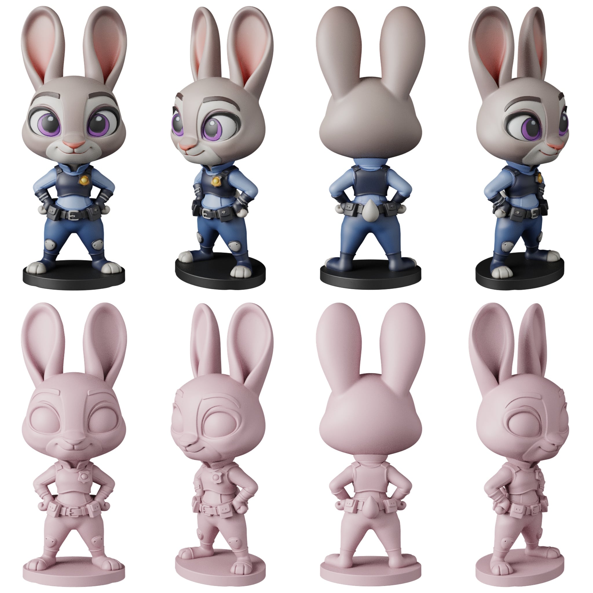 Zootropolis Characters STL Files | Kids Cartoon 3D Print Collection 3d model