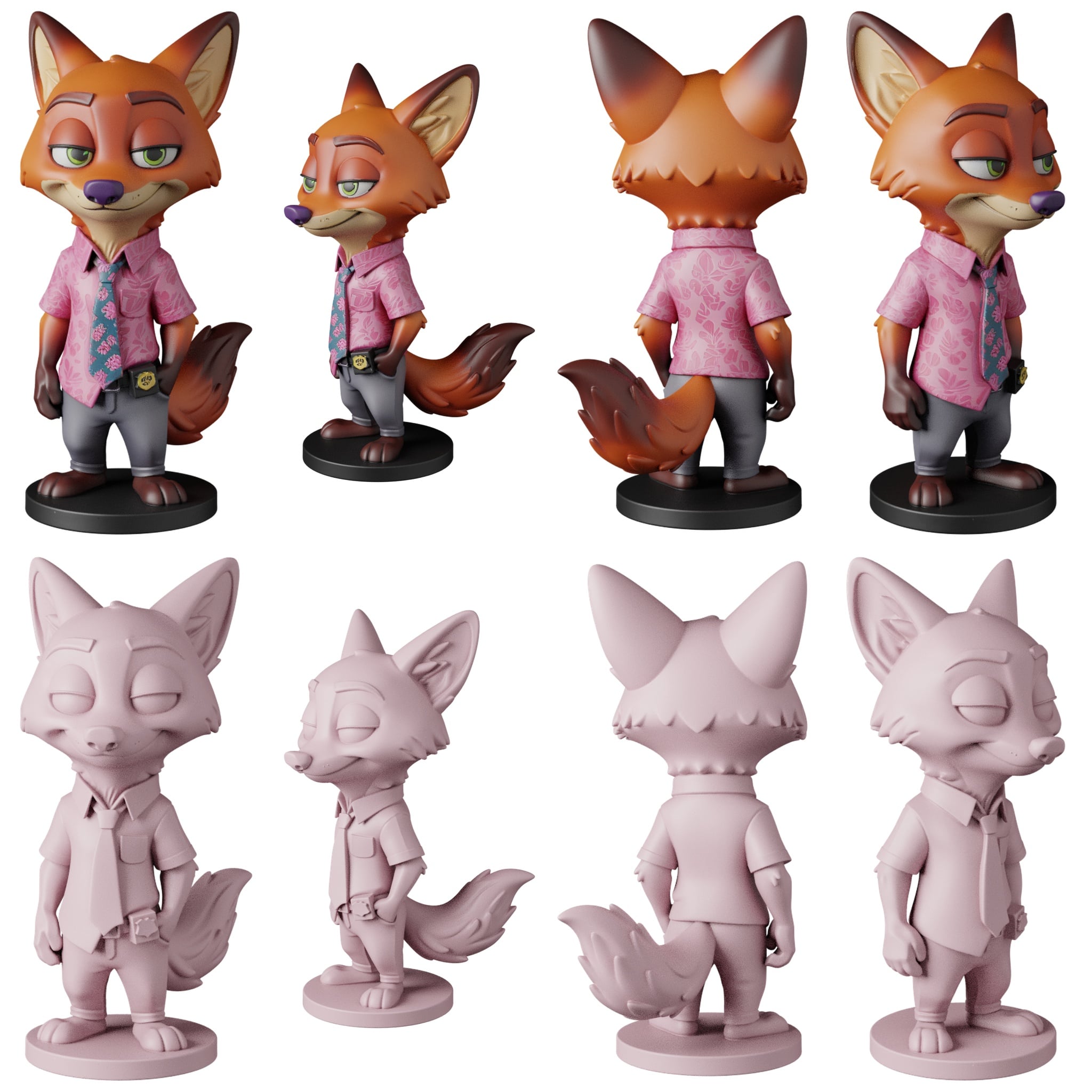 Zootropolis Characters STL Files | Kids Cartoon 3D Print Collection 3d model