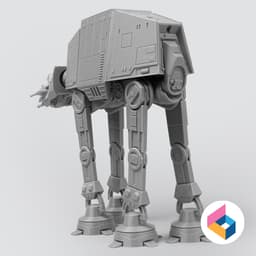 Print-in-place Articulated STARWARS AT-AT Ver2.0 3d model