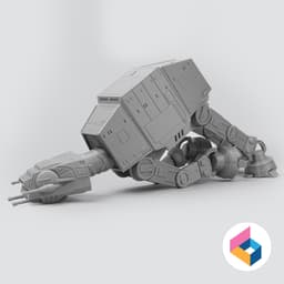 Print-in-place Articulated STARWARS AT-AT Ver2.0 3d model