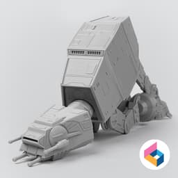 Print-in-place Articulated STARWARS AT-AT Ver2.0 3d model