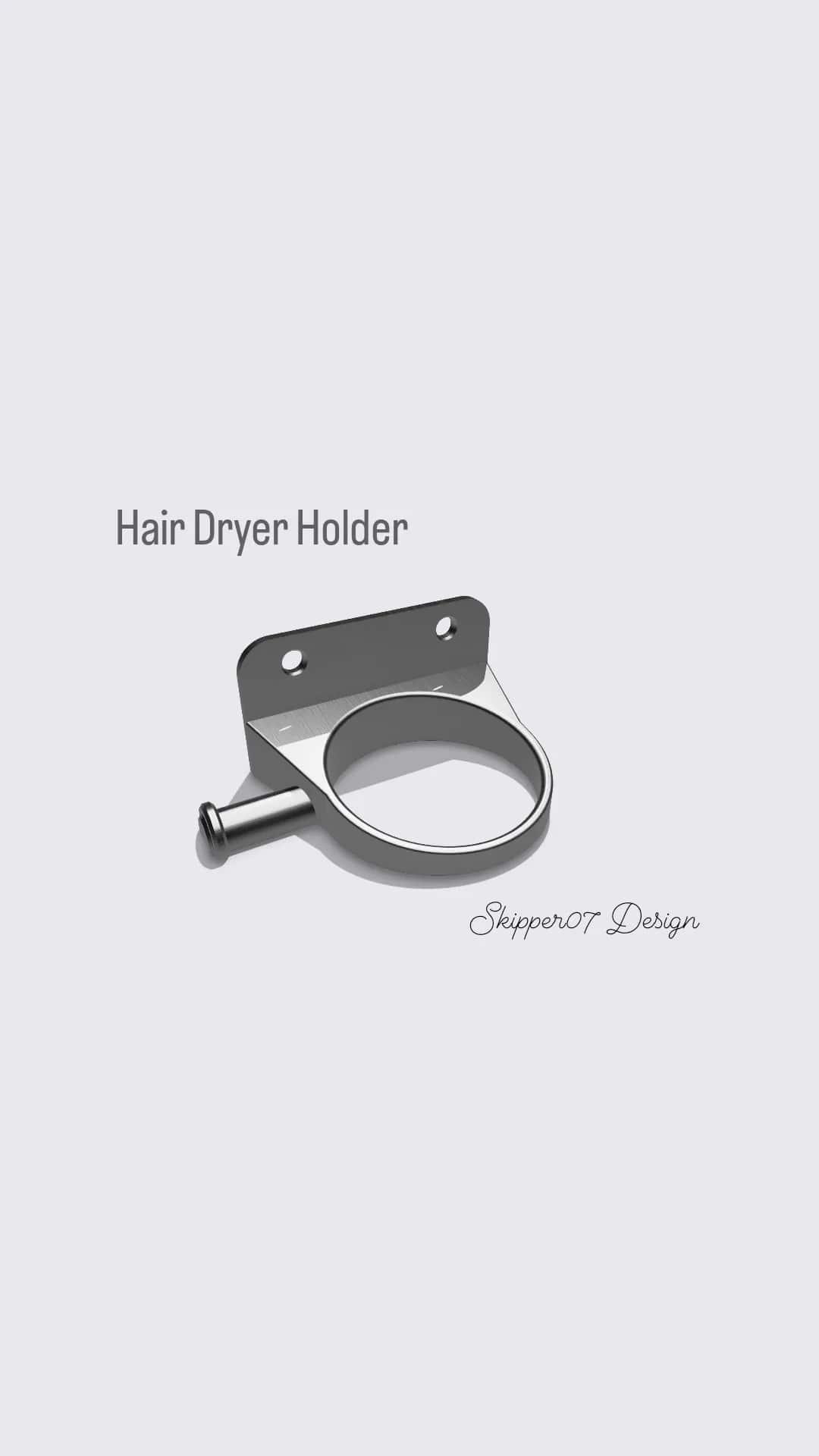 Hair dryer holder 2.2.stl 3d model