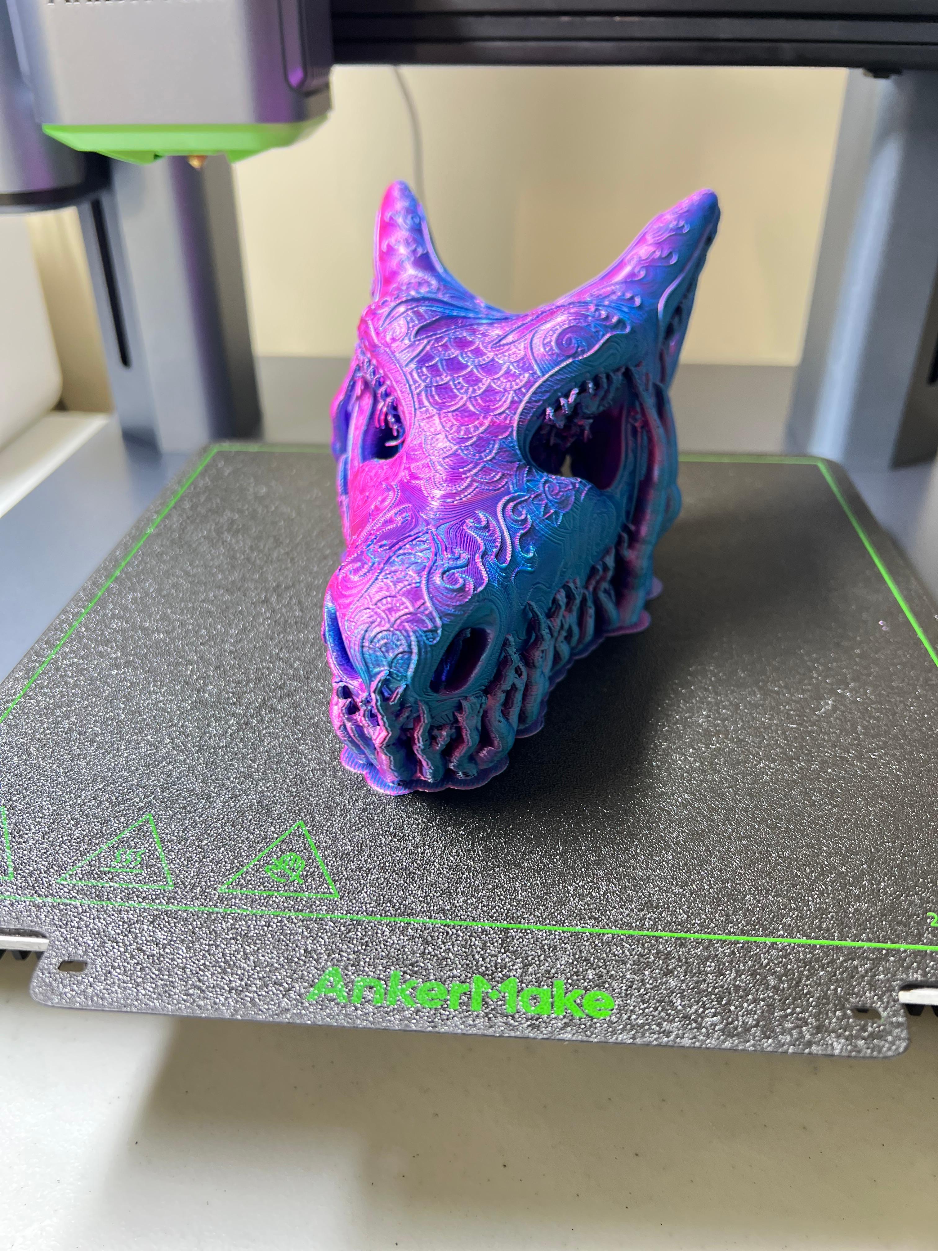Ornate Charizard Skull (Pokémon) - Had to print this and it printed amazingly!! Used supports on build plate. Printed on AnkerMake M5 using Prusa Slicer. Check me out on TikTok @LyteTec - 3d model