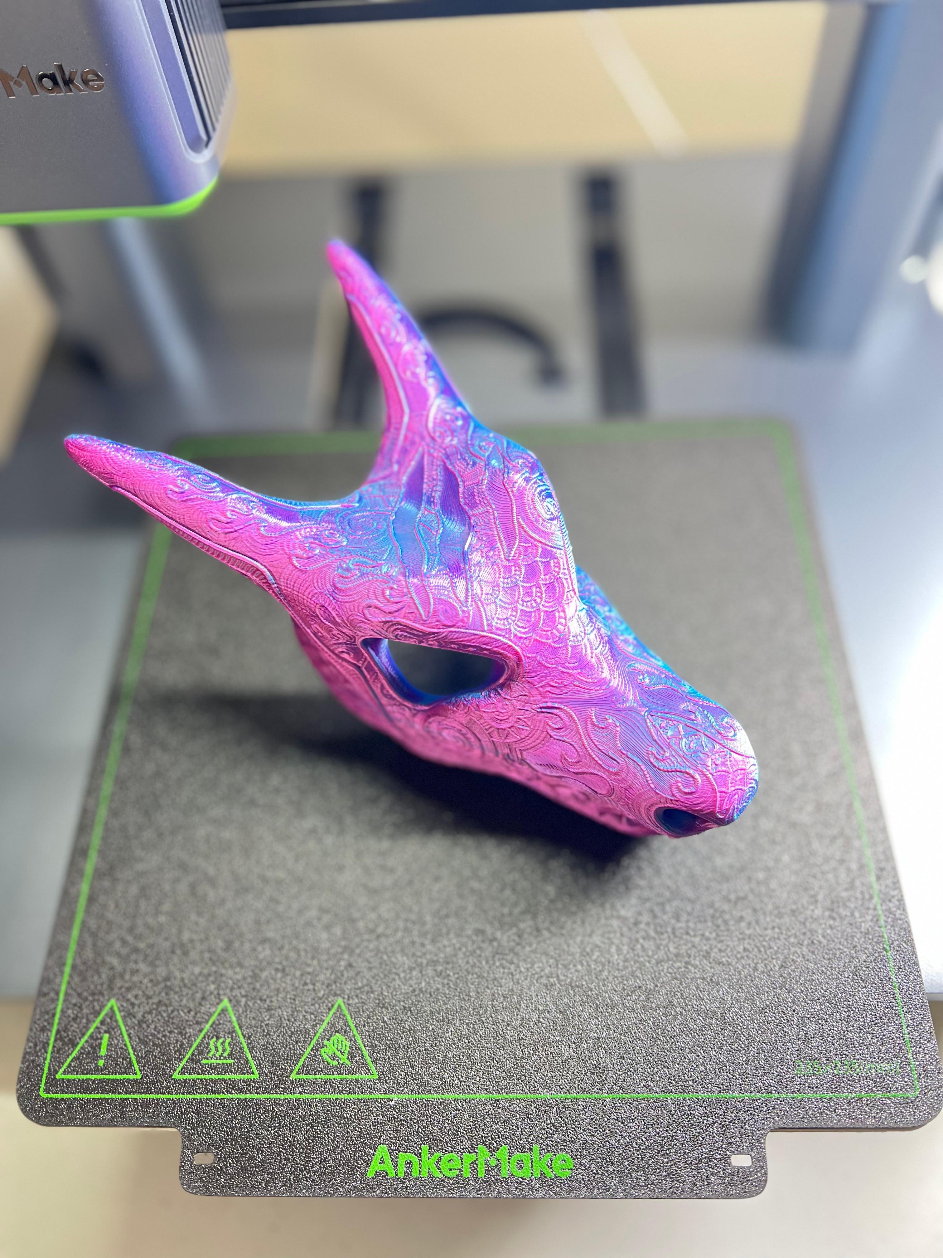 Ornate Charizard Skull (Pokémon) - Had to print this and it printed amazingly!! Used supports on build plate. Printed on AnkerMake M5 using Prusa Slicer. Check me out on TikTok @LyteTec - 3d model