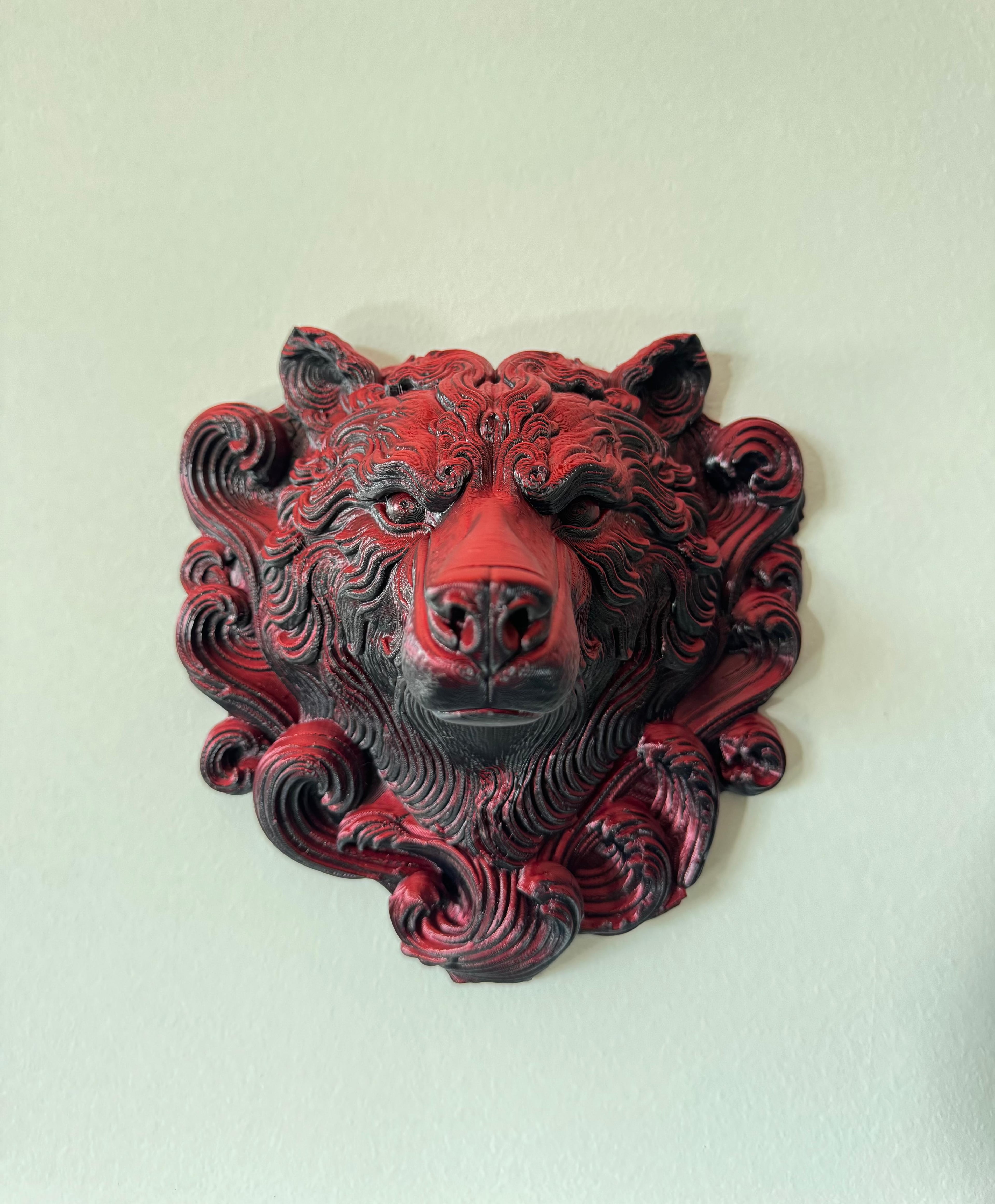 Bear Wall Art Decorative Bear Head Ornamental Animal Wall Decor 3d model