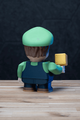 Chunky Luigi - FREE Super Mario Bros Kit | No Supports, No AMS, No Glue 3d model