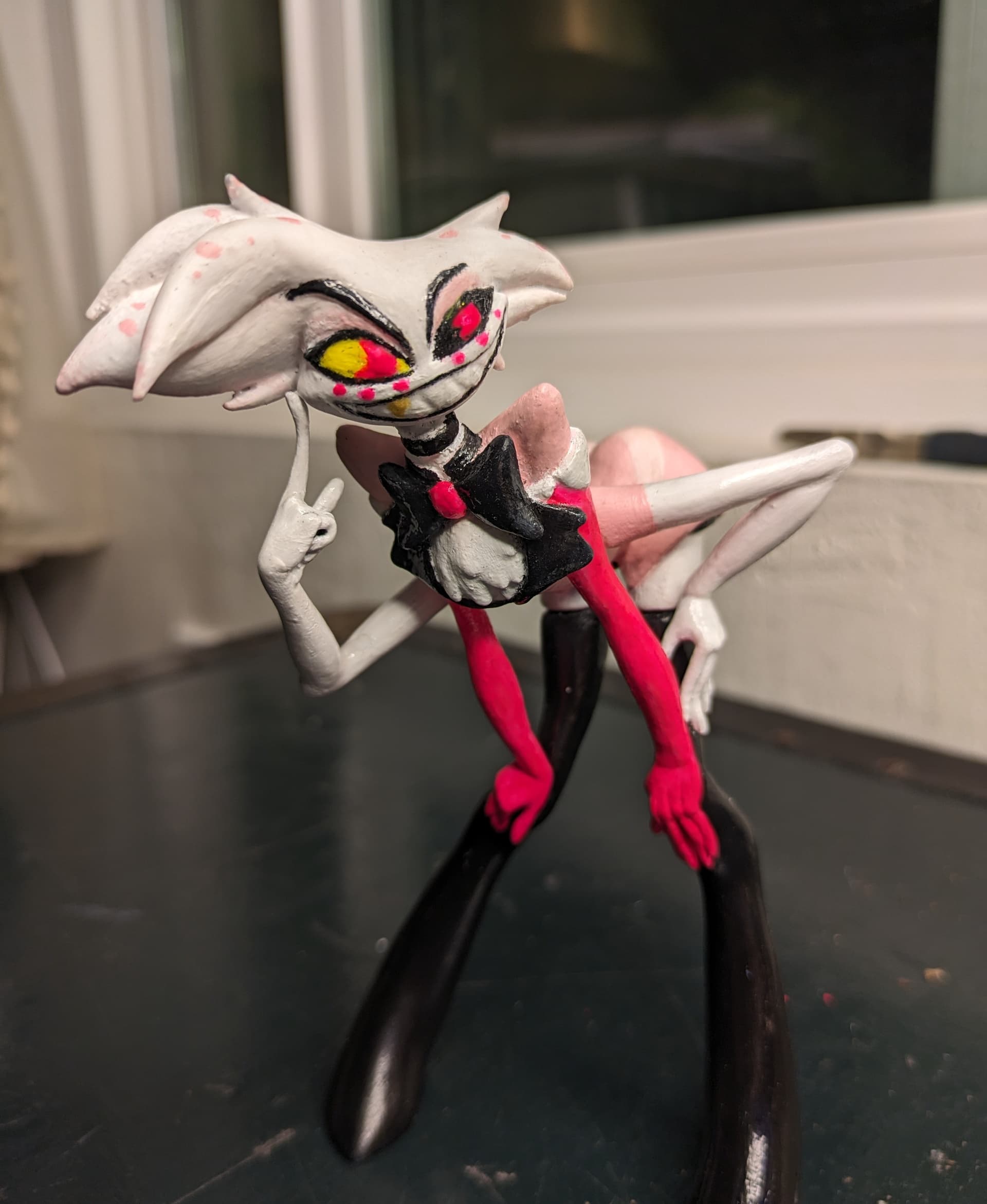 Printed on a Prusai3mk3 in PLA, hand finished and painted.