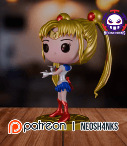 Sailor Moon Funko style 3d model