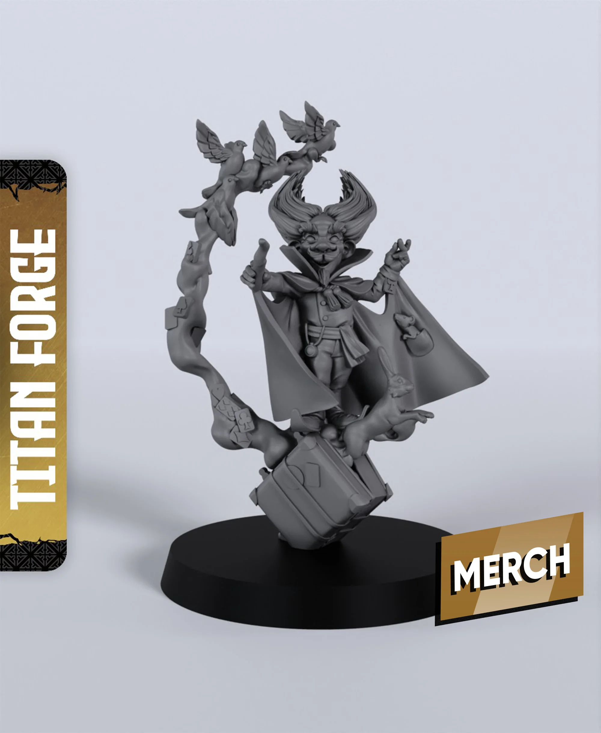 Gnome Illusionist - With Free Dragon - 5e DnD Inspired for RPG and Wargamers 3d model