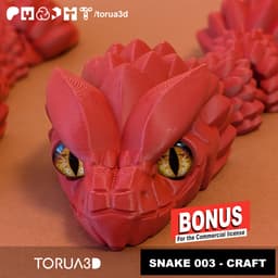BONUS! ARTICULATED SNAKE KEYCHAIN 003 - CRAFT - EYES.stl 3d model