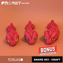BONUS! ARTICULATED SNAKE KEYCHAIN 003 - CRAFT - EYES.stl 3d model