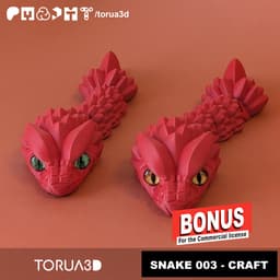 BONUS! ARTICULATED SNAKE KEYCHAIN 003 - CRAFT - EYES.stl 3d model
