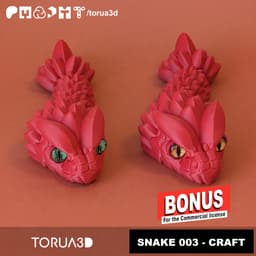 BONUS! ARTICULATED SNAKE KEYCHAIN 003 - CRAFT - EYES.stl 3d model