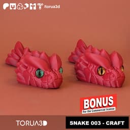 BONUS! ARTICULATED SNAKE KEYCHAIN 003 - CRAFT - EYES.stl 3d model