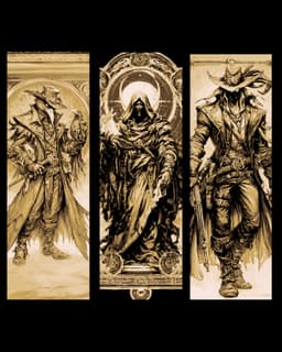The demon hunters of the wild west - The Tarot gang - set of bookmarks 3d model