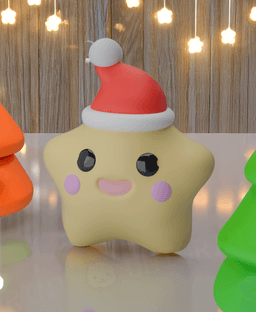 Little Star Keychain (Single Color) 3d model