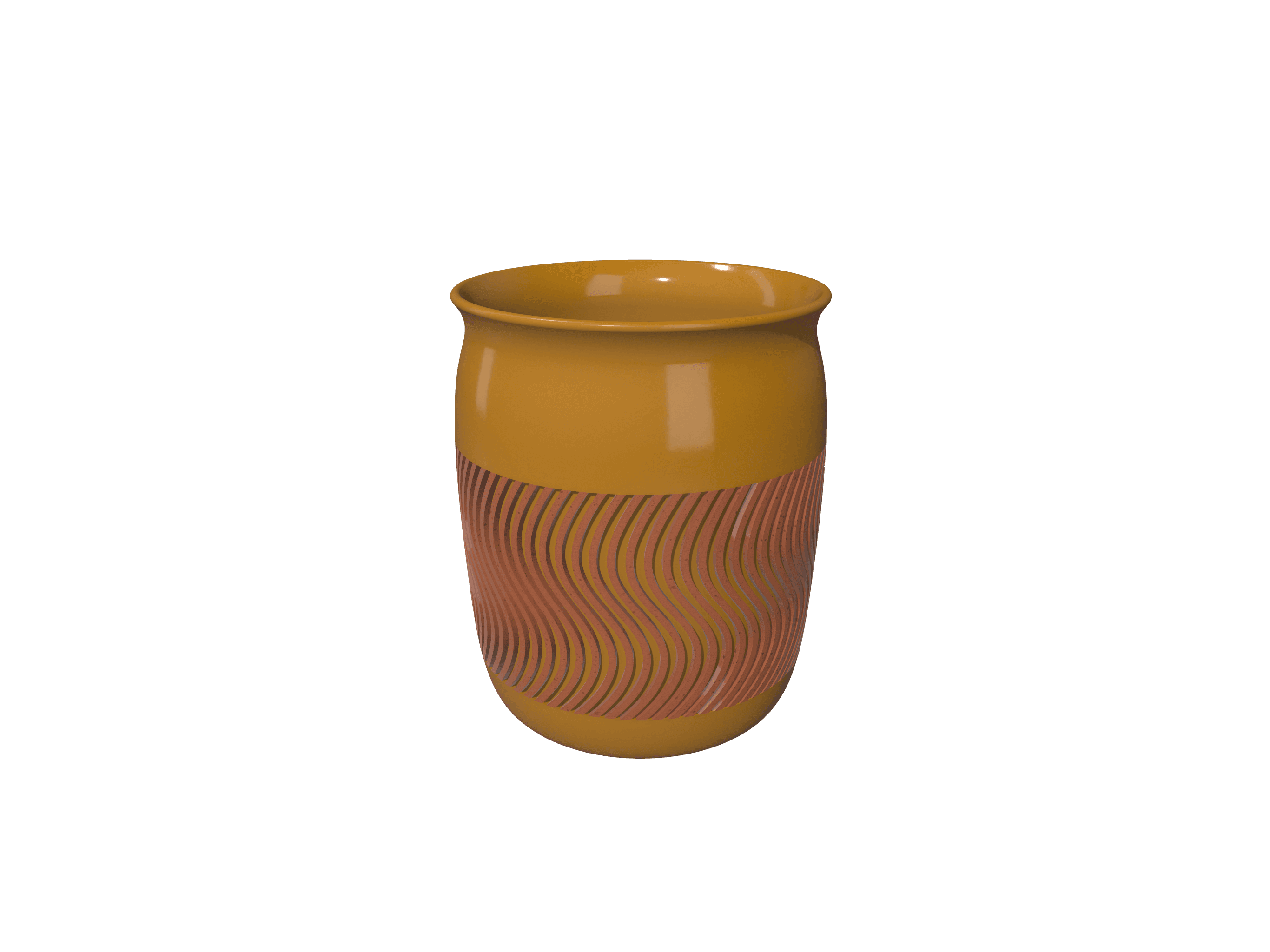 Vase with Curved Detail 3d model