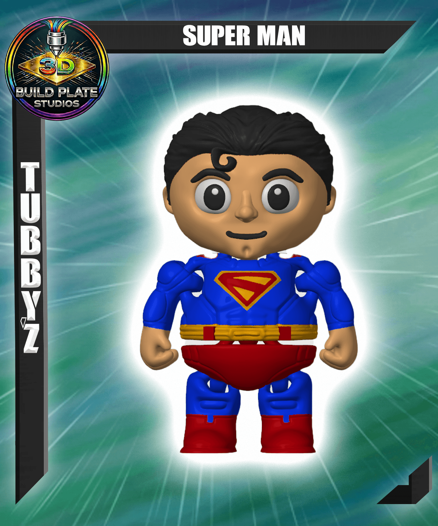 DC Superman Multicolor Flexi Print-In-Place 3d model
