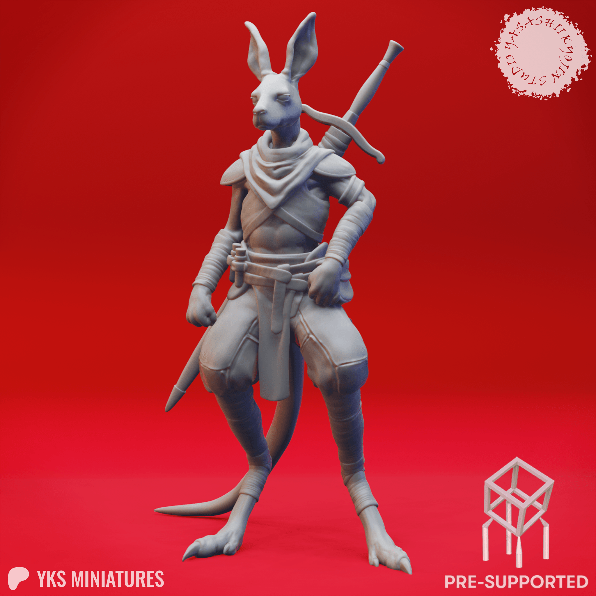 Roo-folk Scout - Tabletop Miniature (Pre-Supported) 3d model