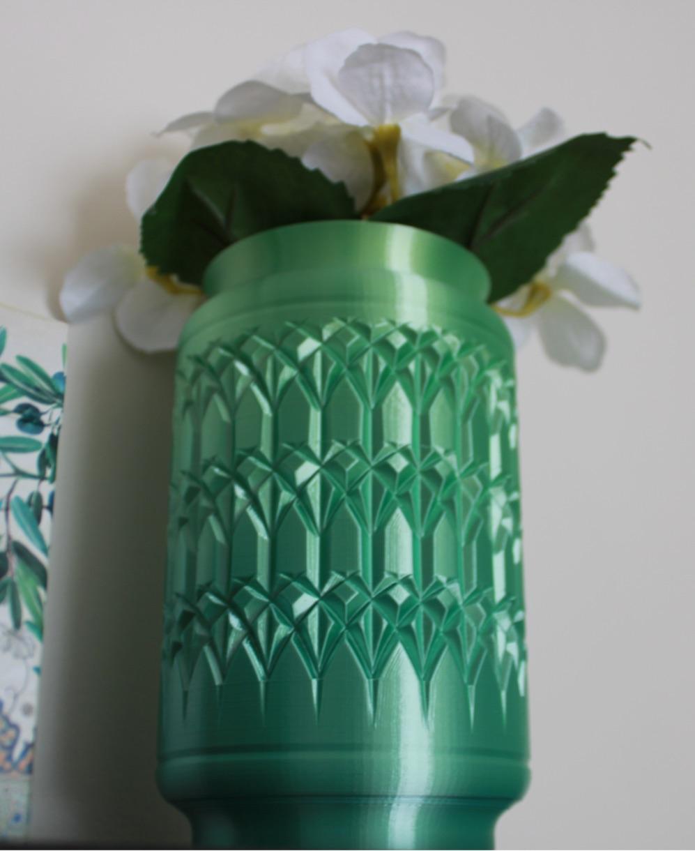 Art Deco Etched Vase 3d model