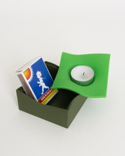 Candlelight Valley (Simple) // Miniature Landscape Tealight Candle Holder 3d model