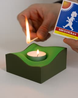 Candlelight Valley (Simple) // Miniature Landscape Tealight Candle Holder 3d model