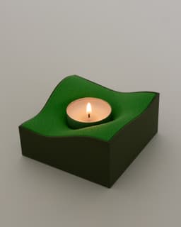 Candlelight Valley (Simple) // Miniature Landscape Tealight Candle Holder 3d model