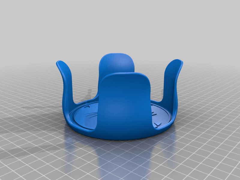 Yin-Yang Cat Coaster Holder 3d model