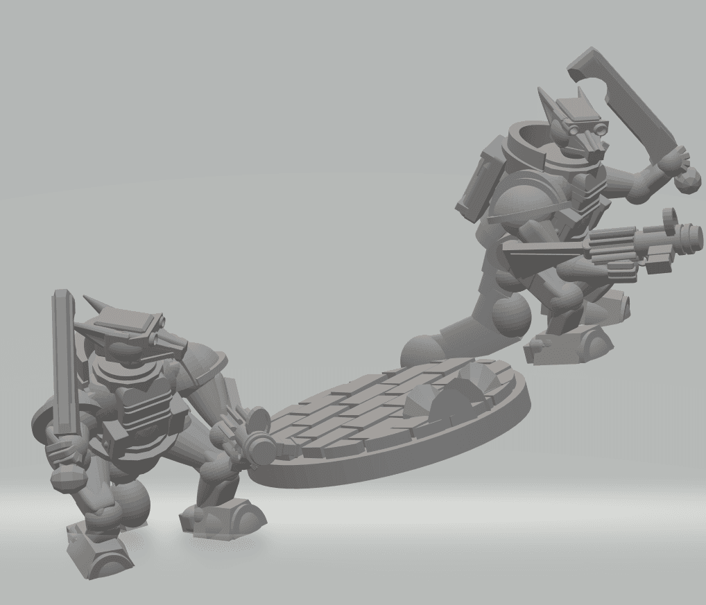 FHW: Basic Trooper Sergeant with Kreeper pistol and Limber sword 3d model