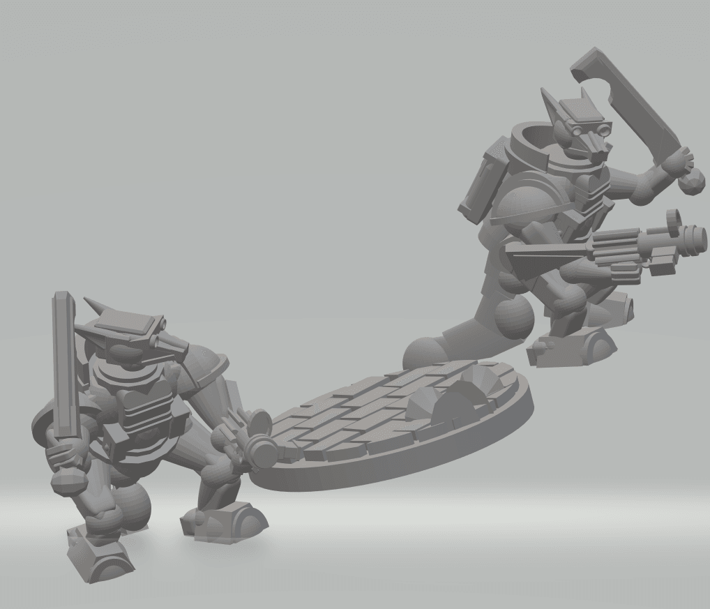 FHW: Basic Trooper Sergeant with Kreeper pistol and Limber sword 3d model