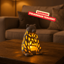 POLAR BEAR VORONOI LED TEALIGHT / WINTER DECOR / HOMEDECOR / TABLEDECOR 3d model