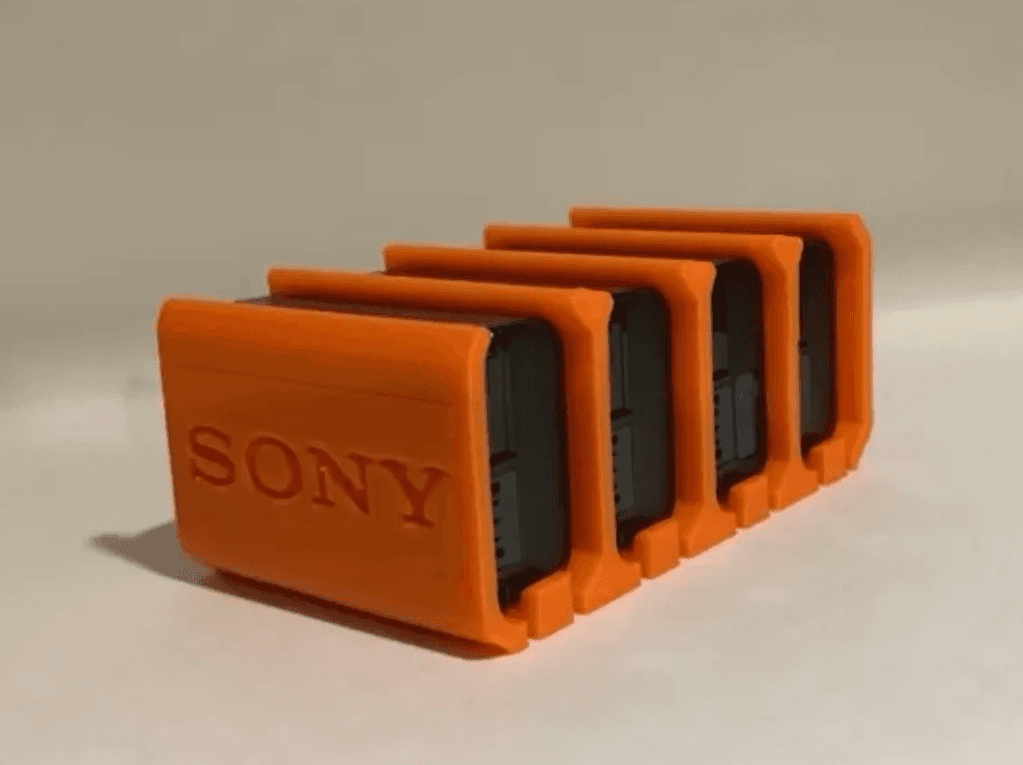 Sony Battery Holder x4 (NP-FW50) 3d model