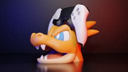 Mega Charizard Y - Controller Holder (Multiparts +3MF) 3d model
