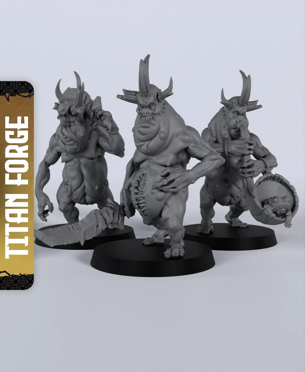 Filth Demons - With Free Dragon - 5e DnD Inspired for RPG and Wargamers 3d model