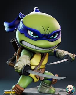 Leo TMNT Chibi - Premium Collectible 3d model