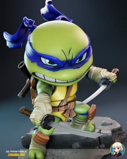 Leo TMNT Chibi - Premium Collectible 3d model