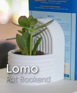 Modern Arc Bookend with Hidden Storage & Planter - Lomo 3d model