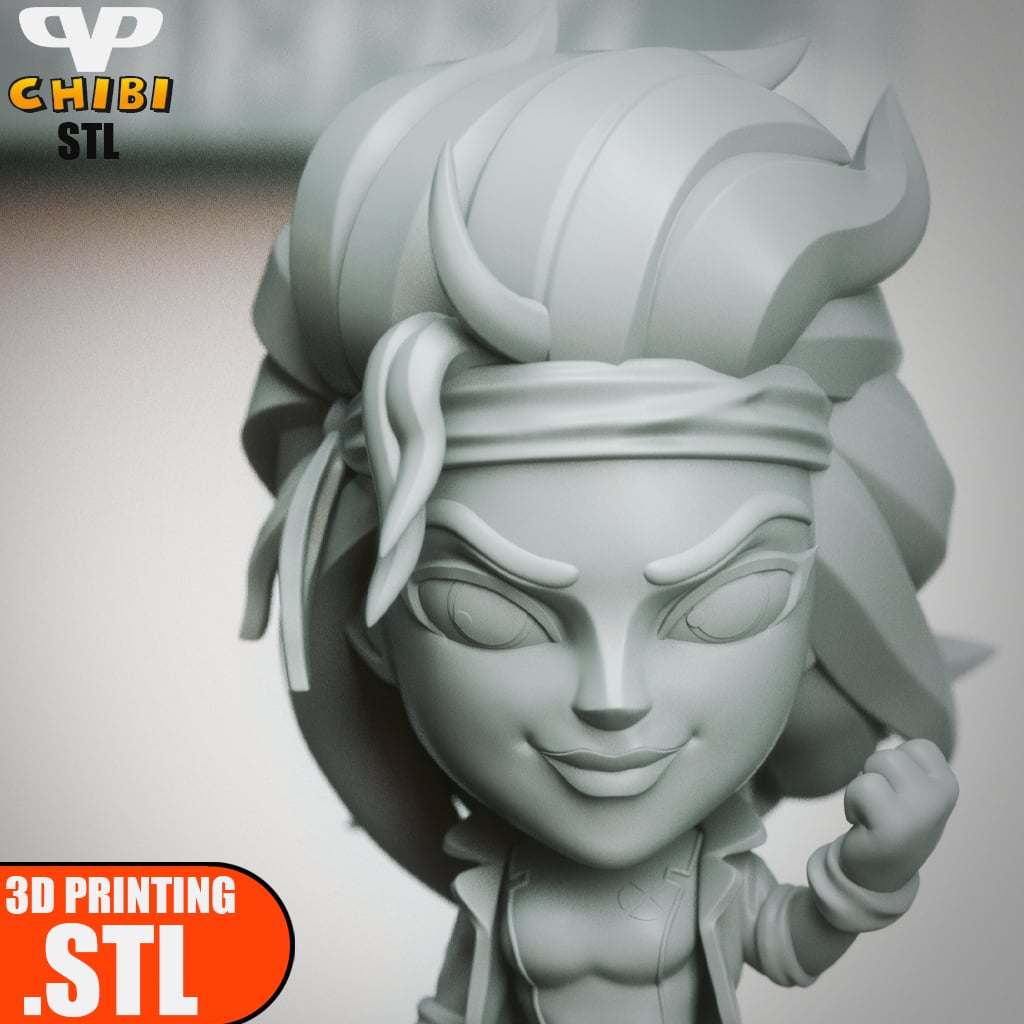 X-Men Rogue Chibi STL for 3D Printing ChibiSTL 3DXM 3d model