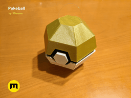 Foldable Pokeball Low Poly Box Decoration 3d model