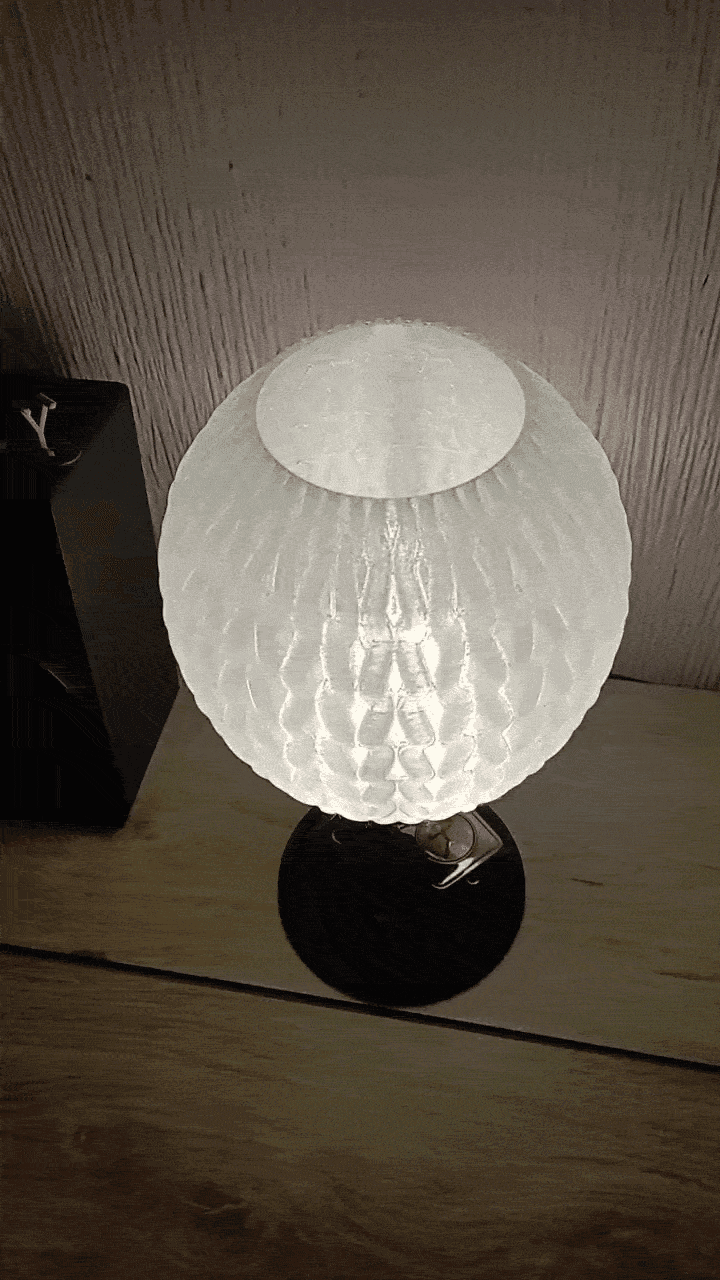 Knitting table lamp, floating base! 3d model