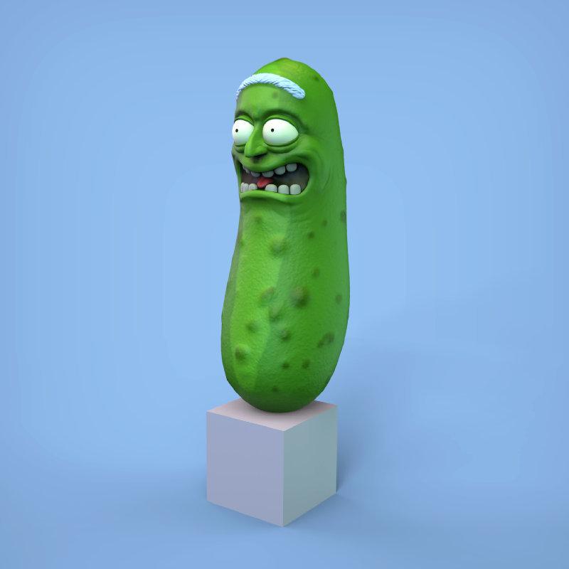 Very bad pickle rick Remix 3d model