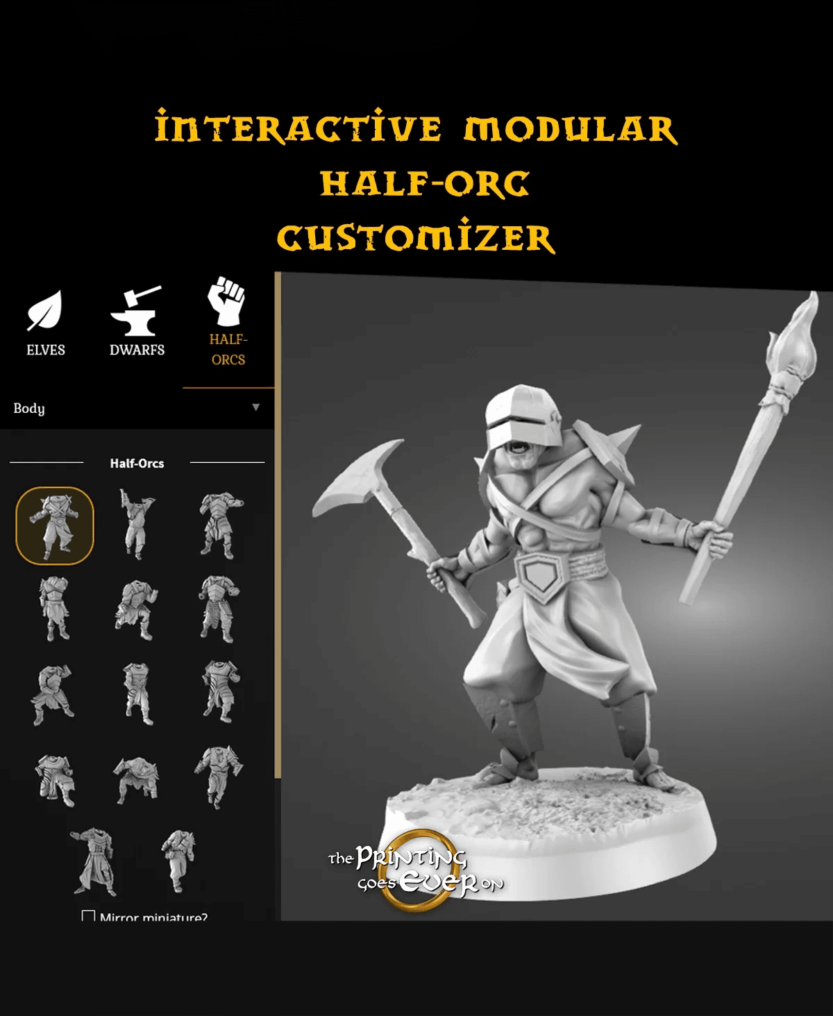 Customizer Modular Bundle - Half-Orcs 3d model