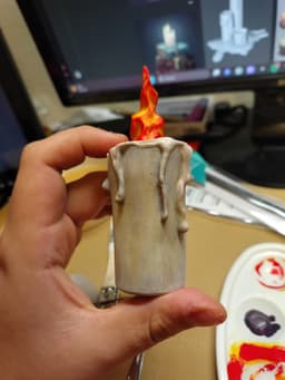 Sad Candle - Tim Burton Style (Pre-Supported) 3d model
