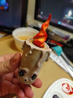 Sad Candle - Tim Burton Style (Pre-Supported) 3d model