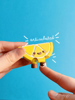 Cute Articulated Slice of Citrus | No AMS | Print-in-place | Support-free 3d model