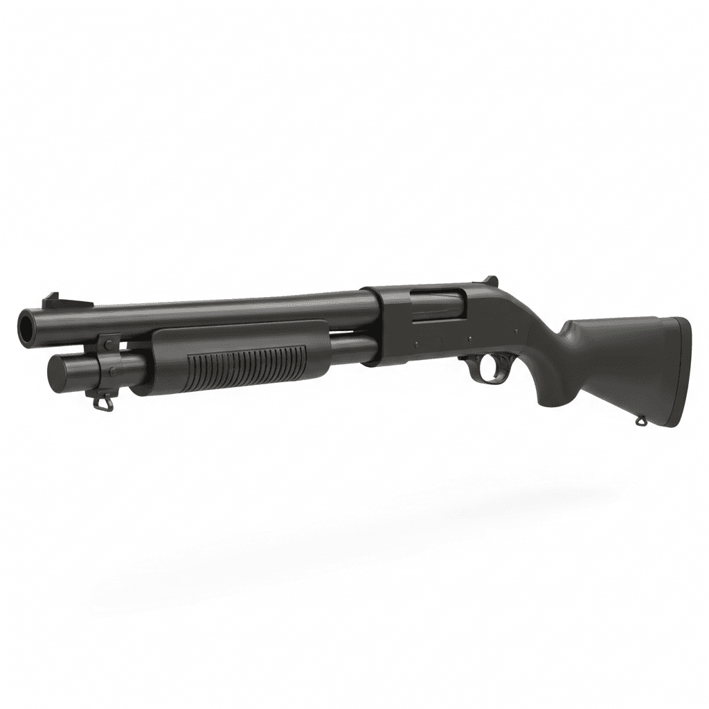 Shotgun Mossberg 500 Combat Pump Shotgun 3d model
