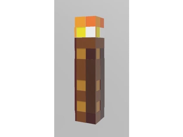 Minecraft torch lamp 3d model