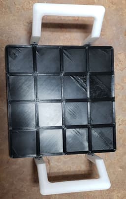 Gridfinity 4x4 Base with Handles 3d model