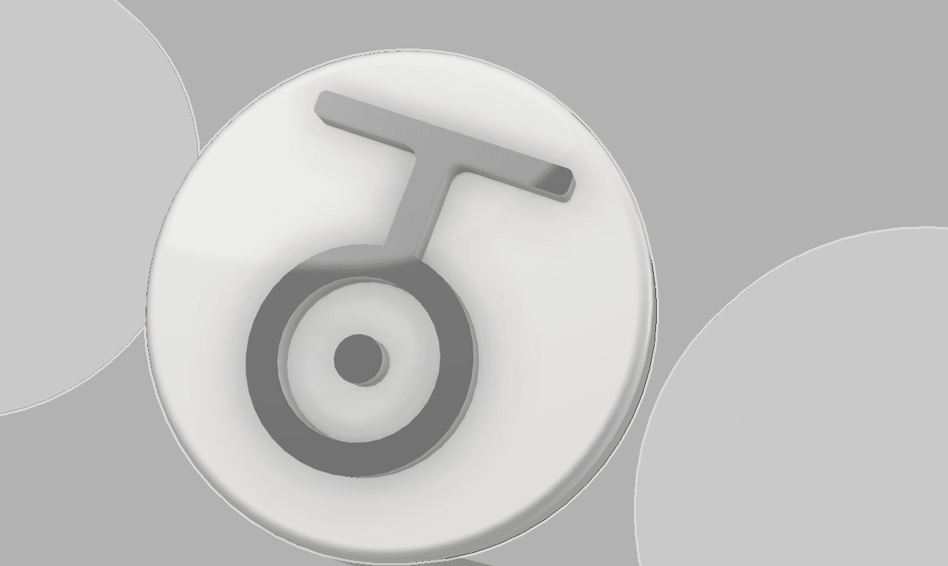 POKEMON UNOWN NON-MMU FRIDGE MAGNET “T” 3d model